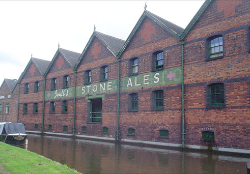 The canal-side brewery